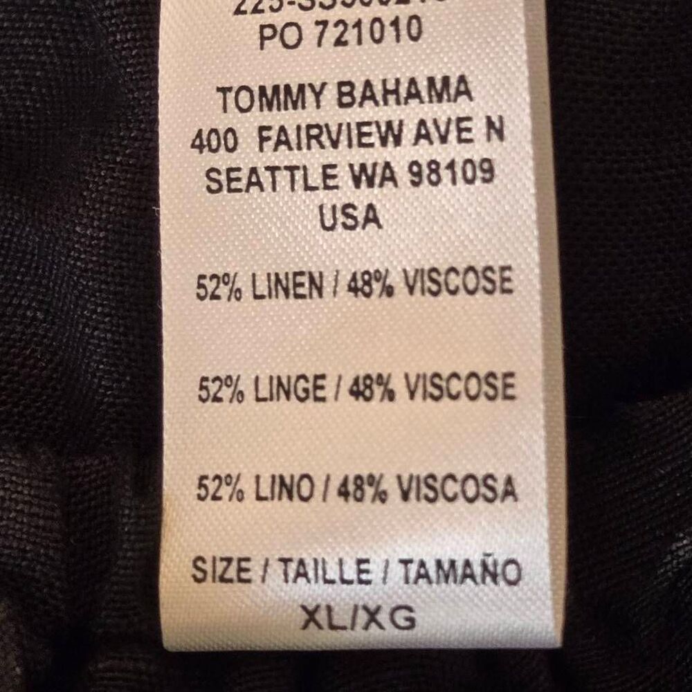 Tommy Bahama Womens Linen Blend St. Lucia Off Shoulder Tiered Dress Black XL - Picture 8 of 11